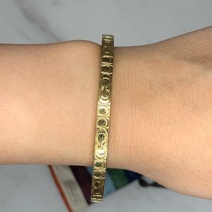 Gold Coach Bangle Bracelet